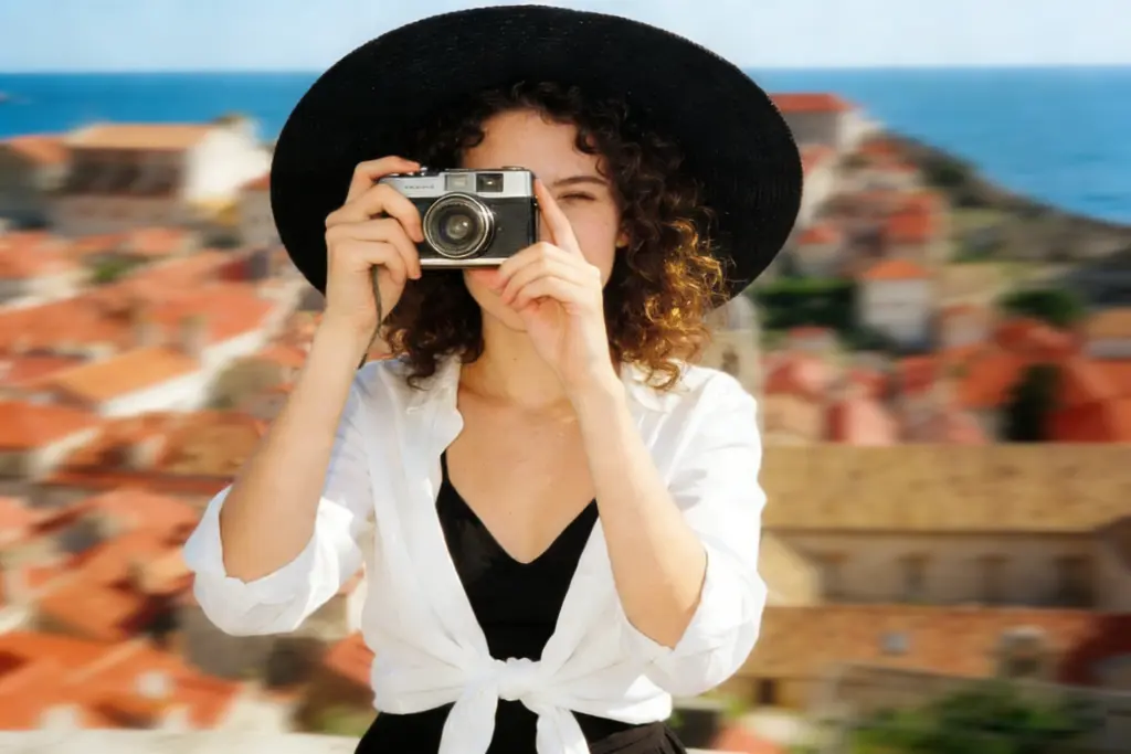 After: photo with beautiful bokeh effect