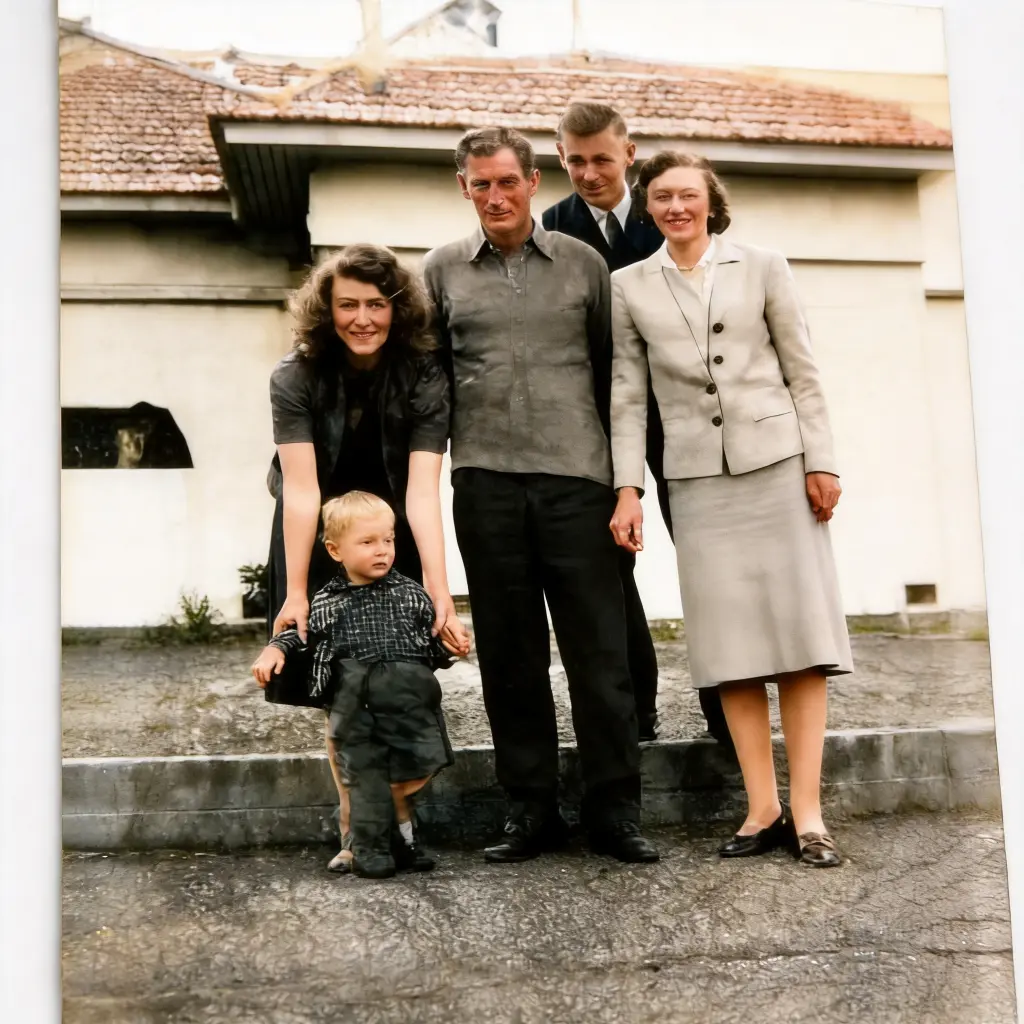 After: colorized photo with natural colors