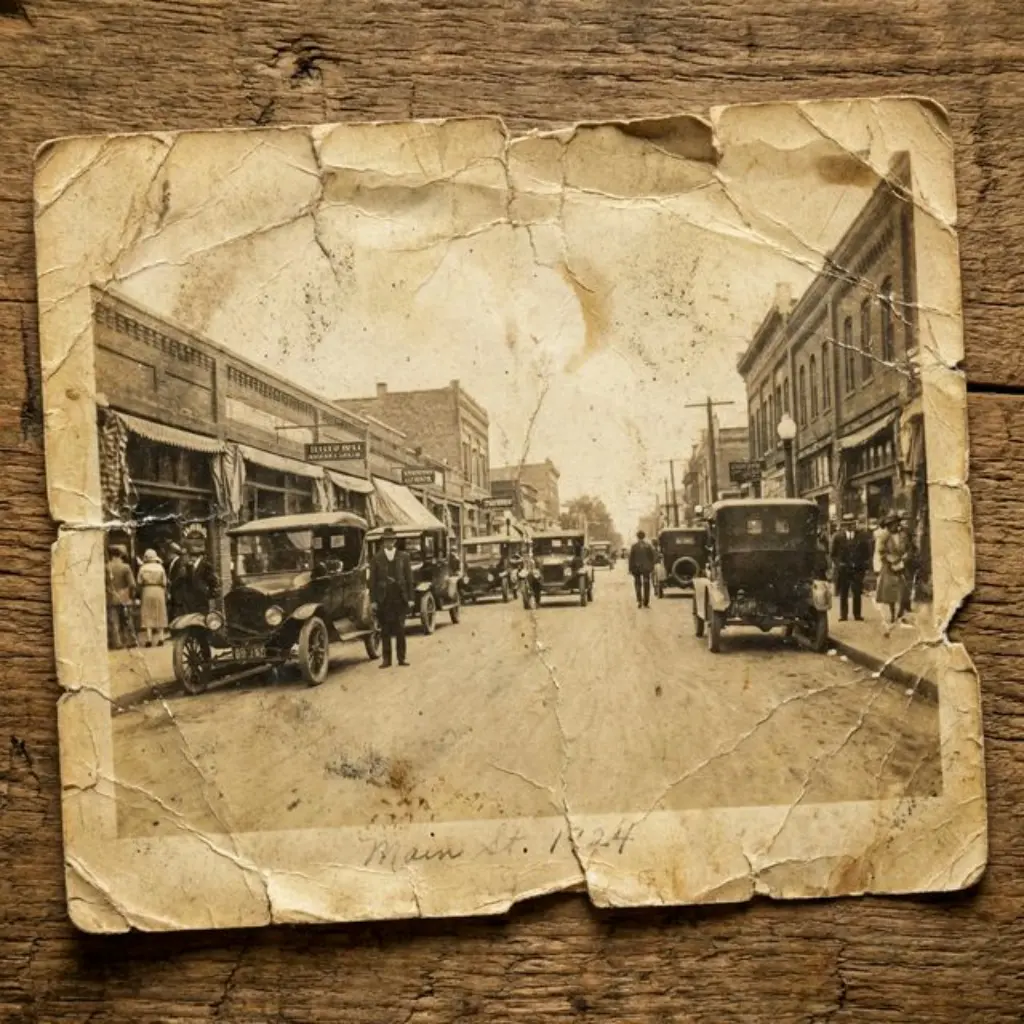 Before: faded old family photo