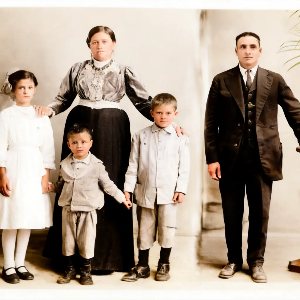 After: photo repaired by AI restoration